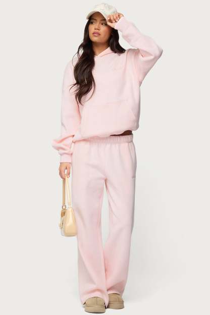 Basic Girl Oversized Edikted Hoodie - LIGHT-PINK