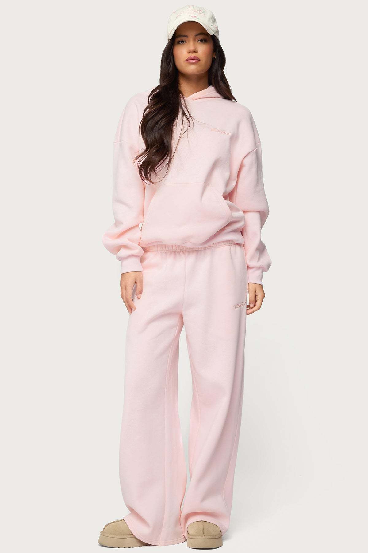 Basic Girl Oversized Edikted Hoodie - LIGHT-PINK