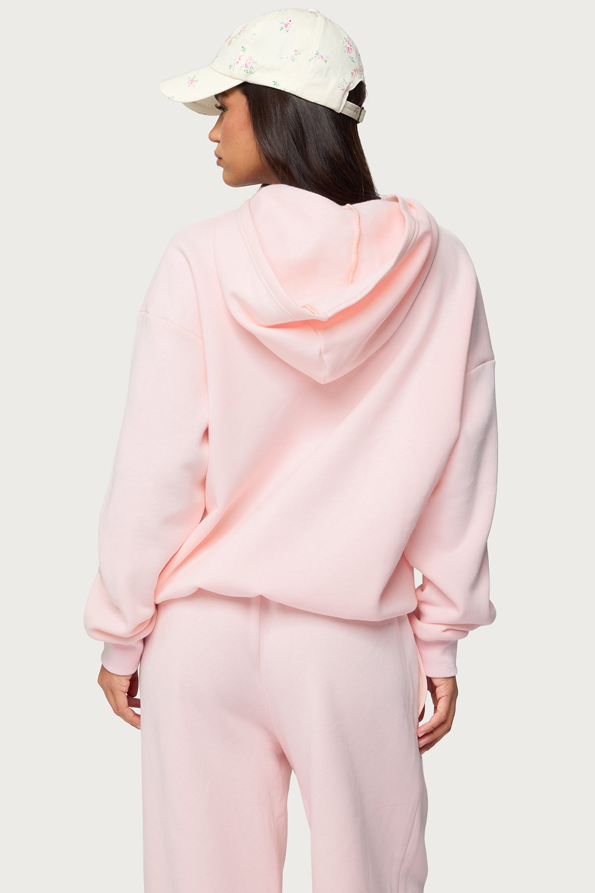 Basic Girl Oversized Edikted Hoodie - LIGHT-PINK