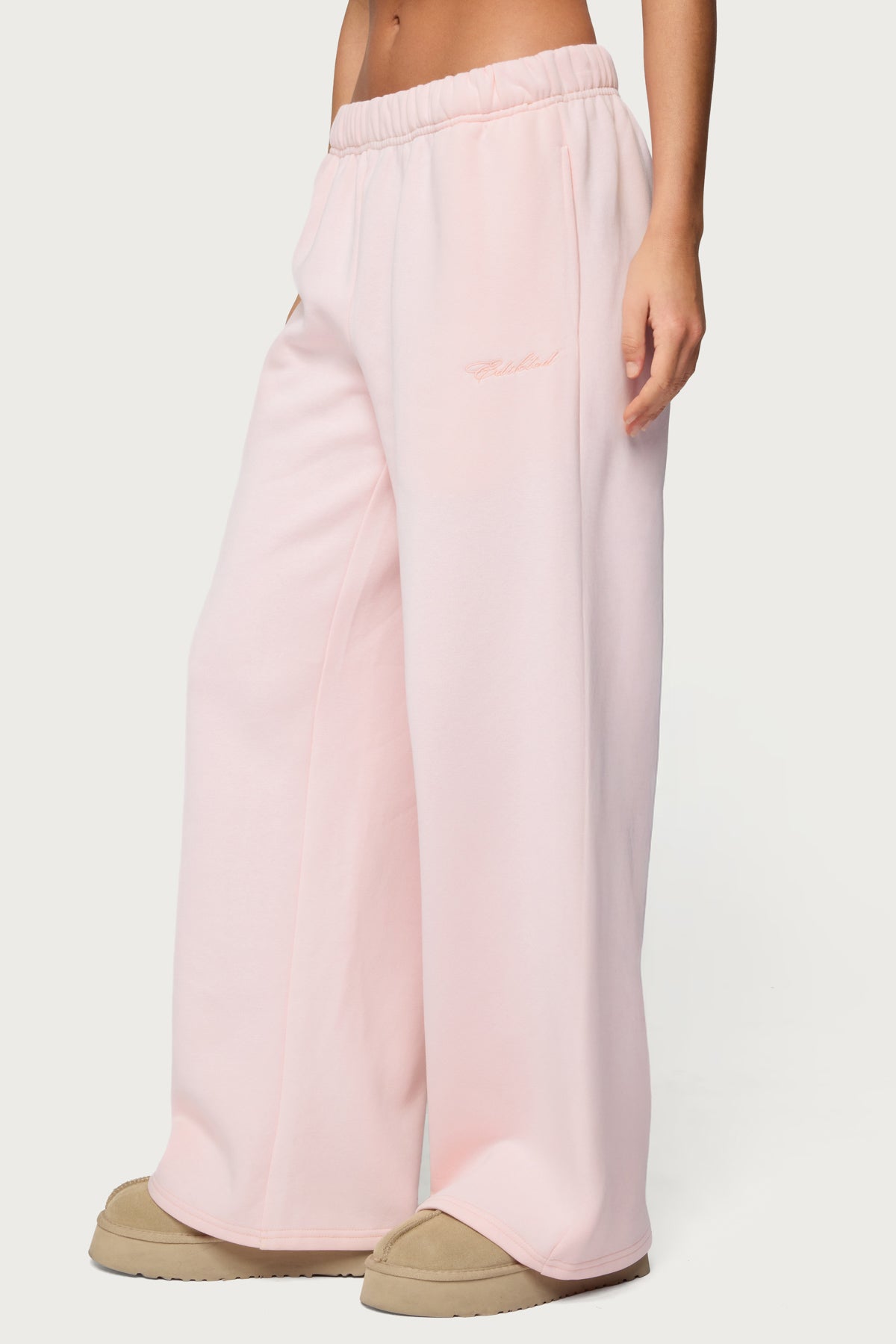 Basic Girl Wide Leg Edikted Sweatpants - LIGHT-PINK