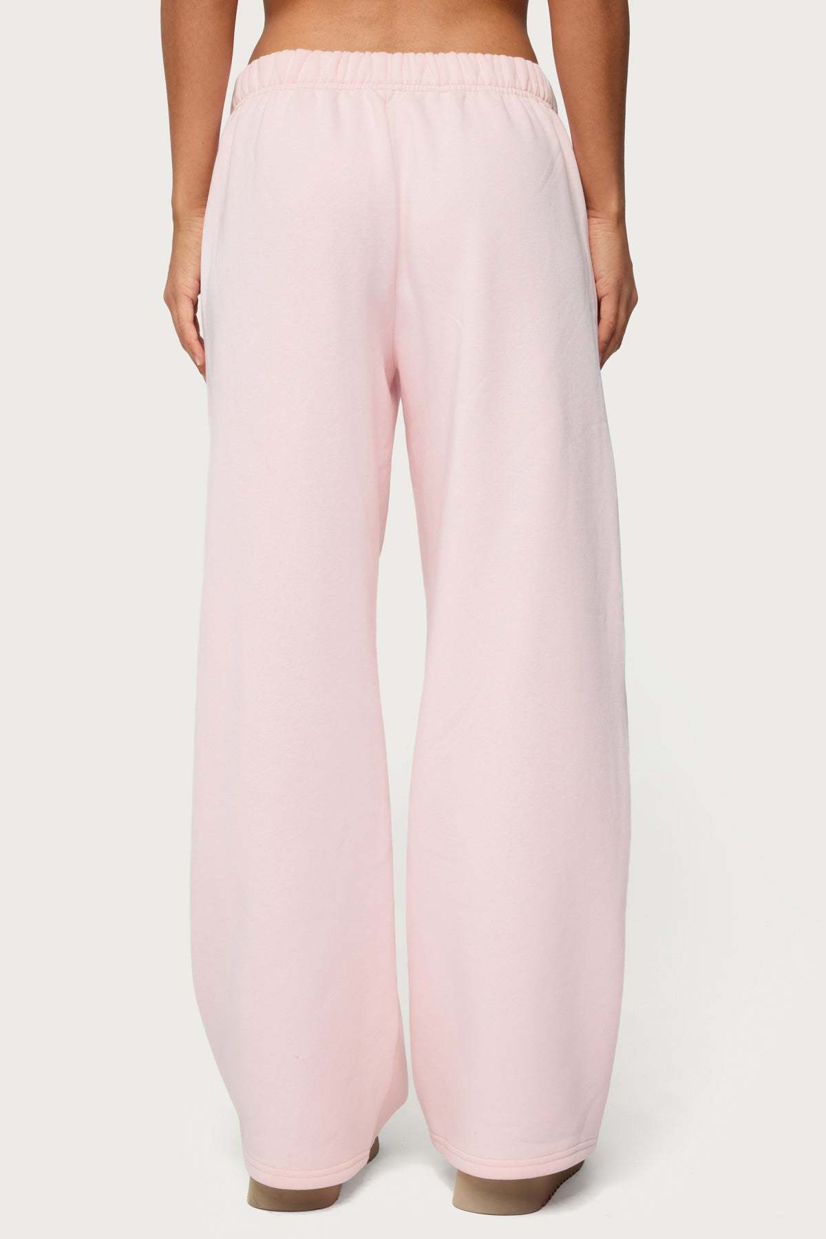 Basic Girl Wide Leg Edikted Sweatpants - LIGHT-PINK