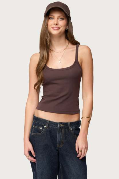 Basic Babe Tank Top - BROWN