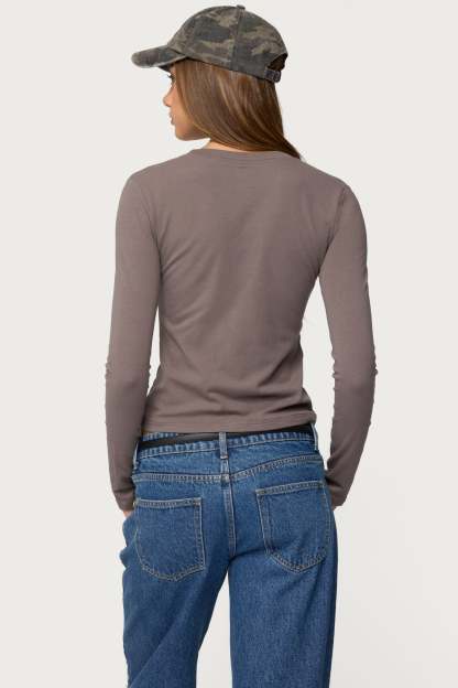 Kiyan Long Sleeve T Shirt - GRAY