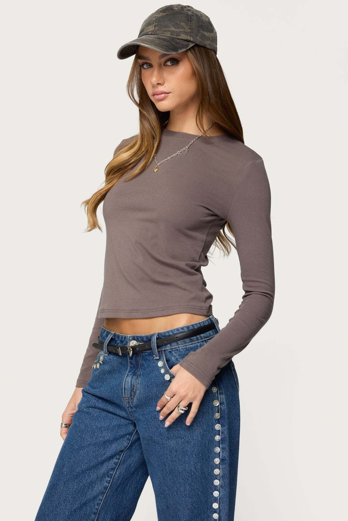 Kiyan Long Sleeve T Shirt - GRAY