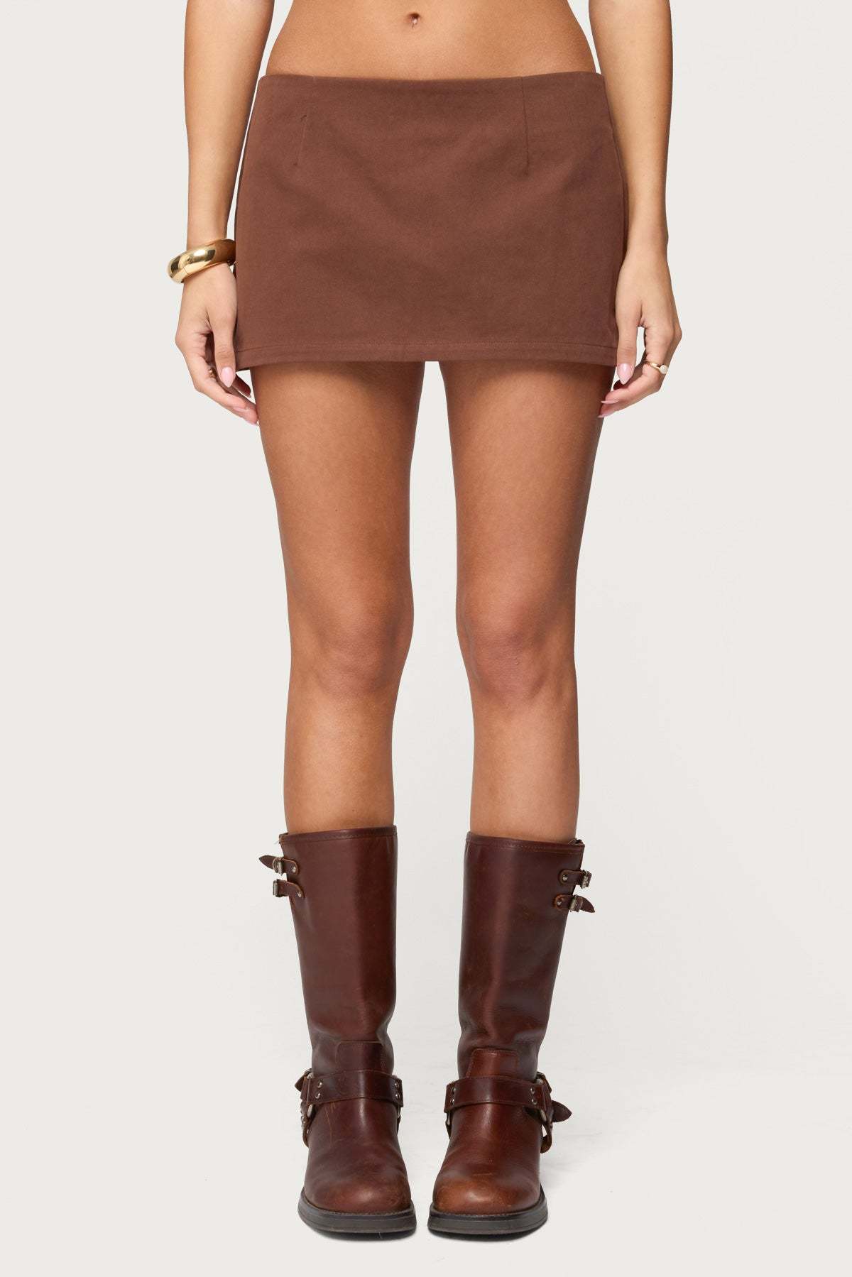 Monrow Micro Skort - BROWN