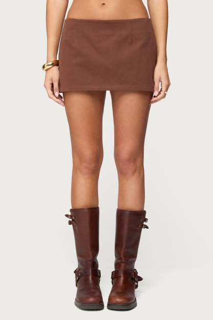 Monrow Micro Skort - BROWN