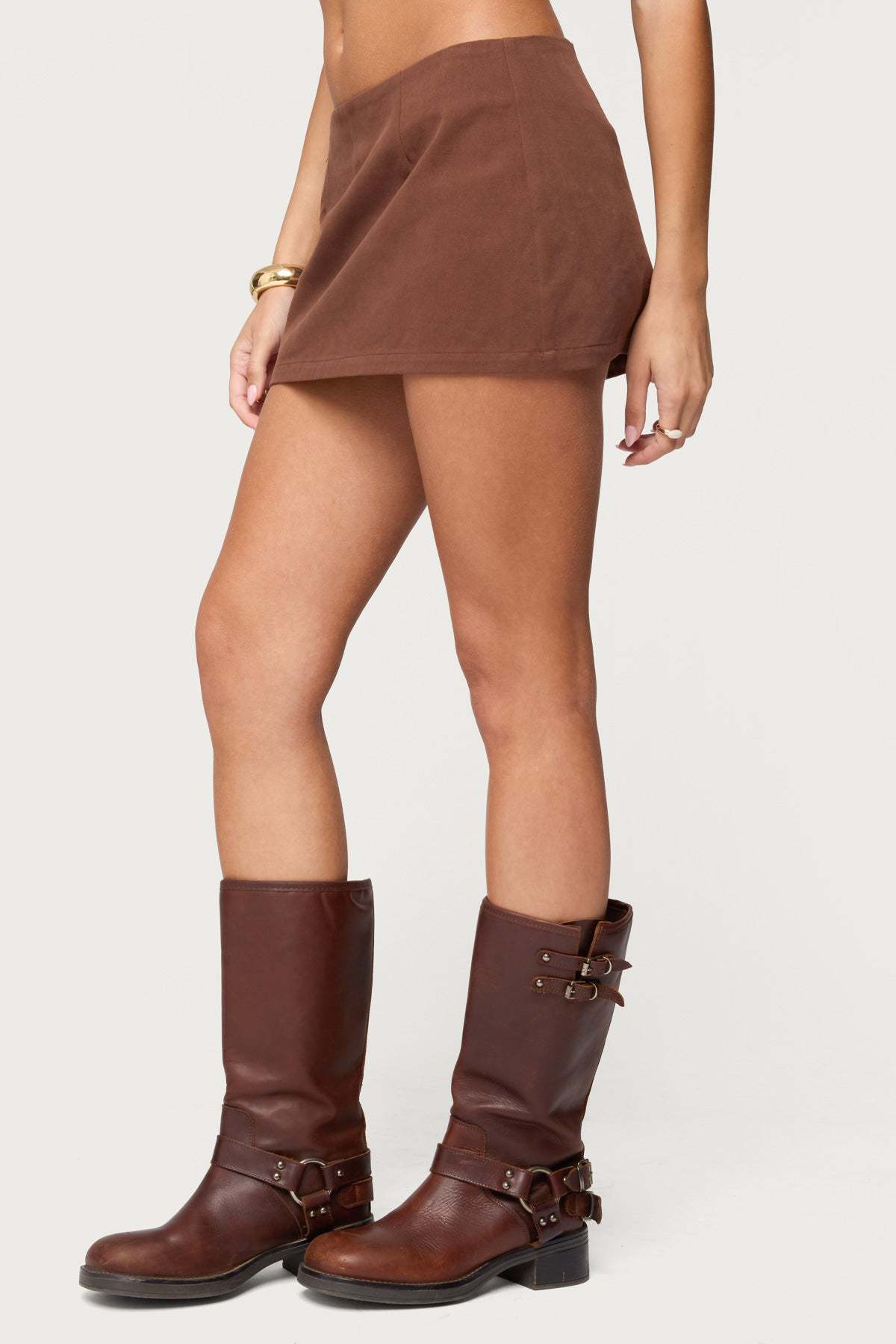 Monrow Micro Skort - BROWN