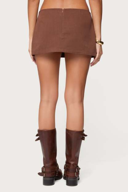 Monrow Micro Skort - BROWN