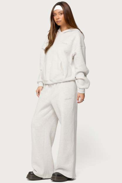 Basic Girl Oversized Edikted Hoodie - LIGHT-GRAY-MELANGE