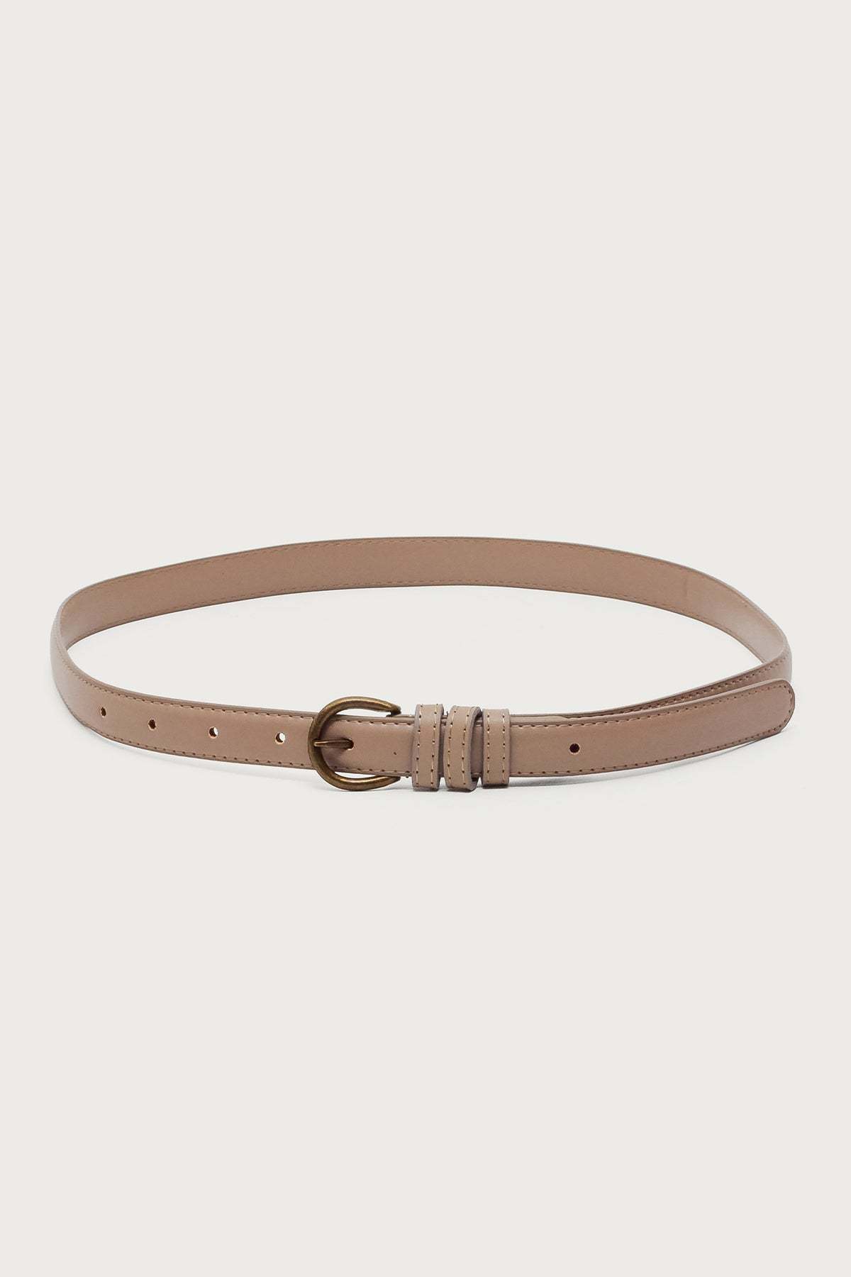 Goldey Faux Leather Belt - TAN