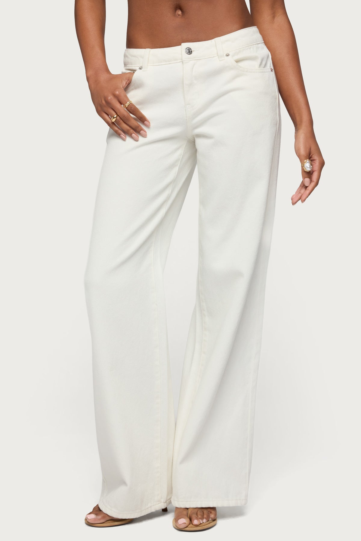 Tall Roman Low Rise Baggy Jeans - WHITE