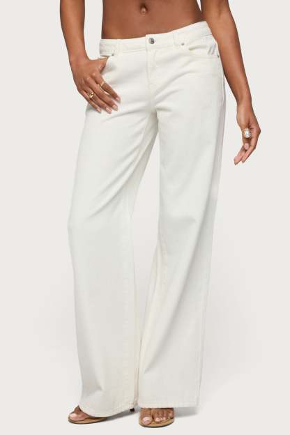 Tall Roman Low Rise Baggy Jeans - WHITE