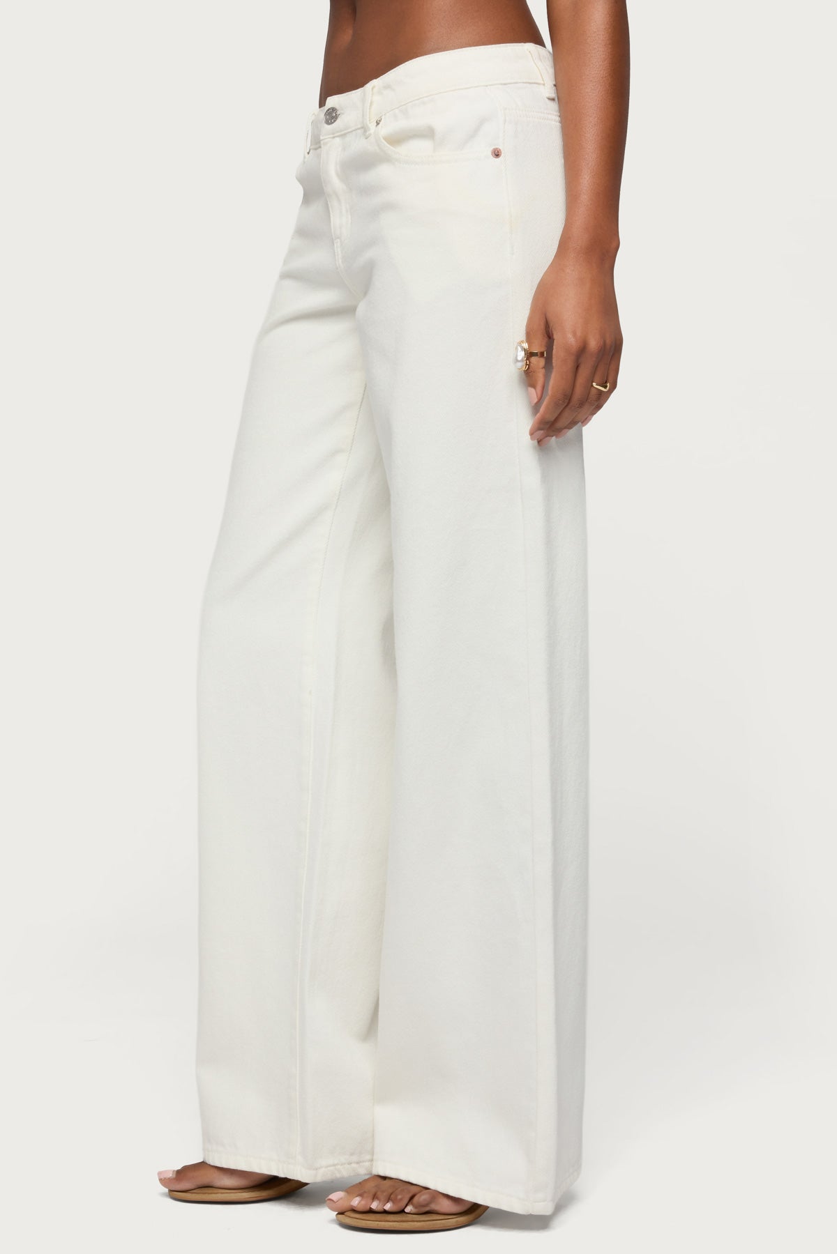 Tall Roman Low Rise Baggy Jeans - WHITE