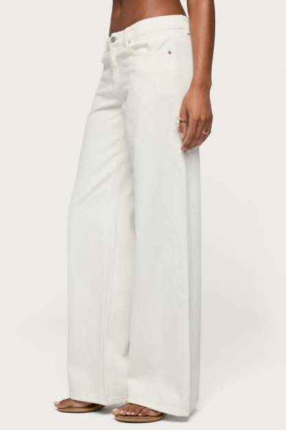 Tall Roman Low Rise Baggy Jeans - WHITE