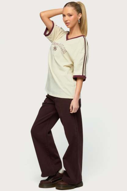 Petite Roman Low Rise Baggy Jeans - BROWN