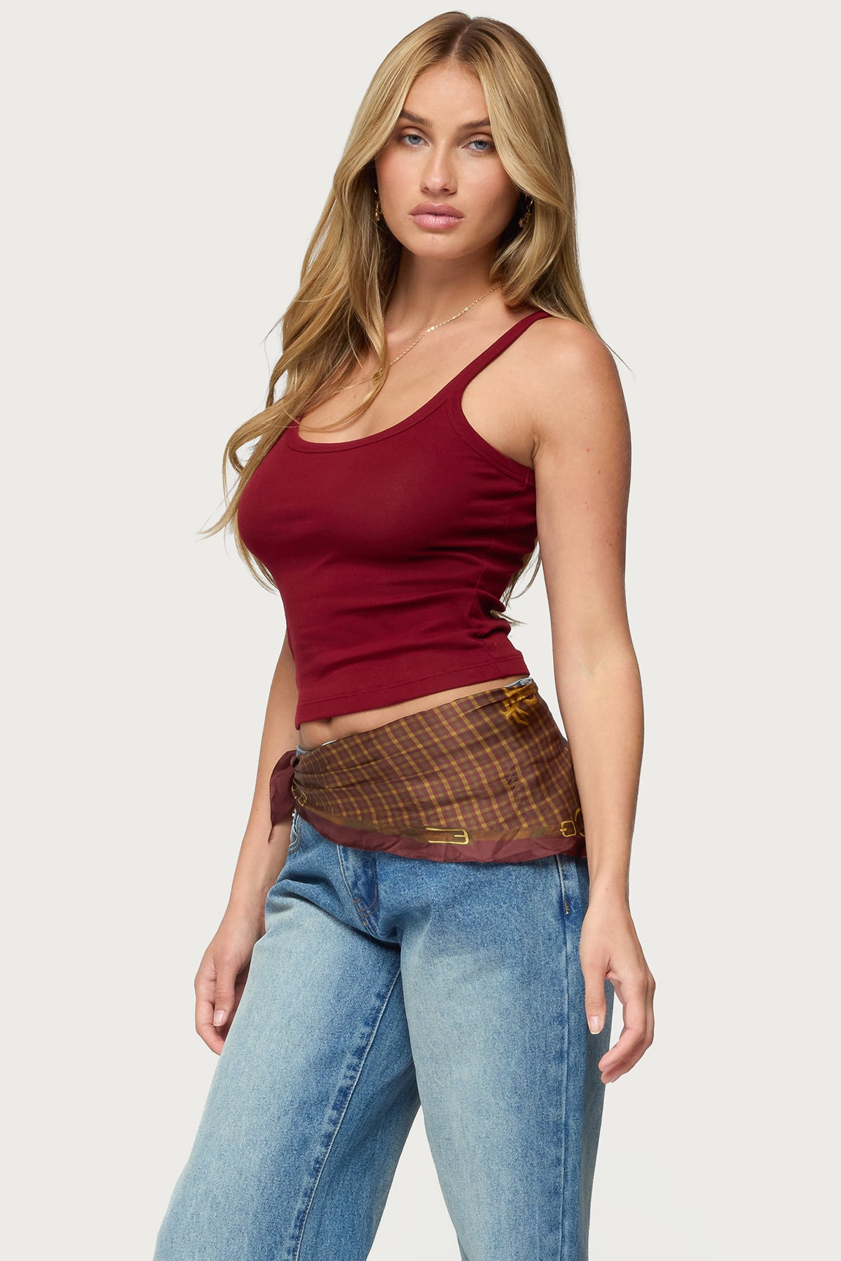Basic Babe Tank Top - BURGUNDY