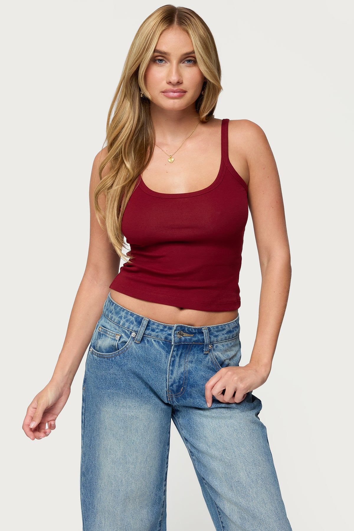 Basic Babe Tank Top - BURGUNDY