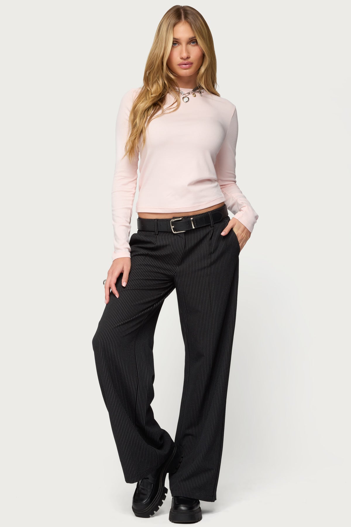Kiyan Long Sleeve T Shirt - LIGHT-PINK