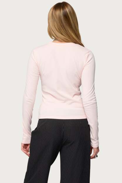 Kiyan Long Sleeve T Shirt - LIGHT-PINK