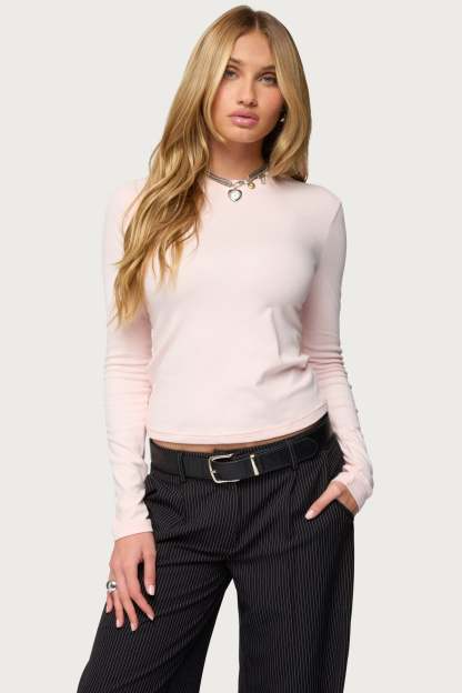 Kiyan Long Sleeve T Shirt - LIGHT-PINK