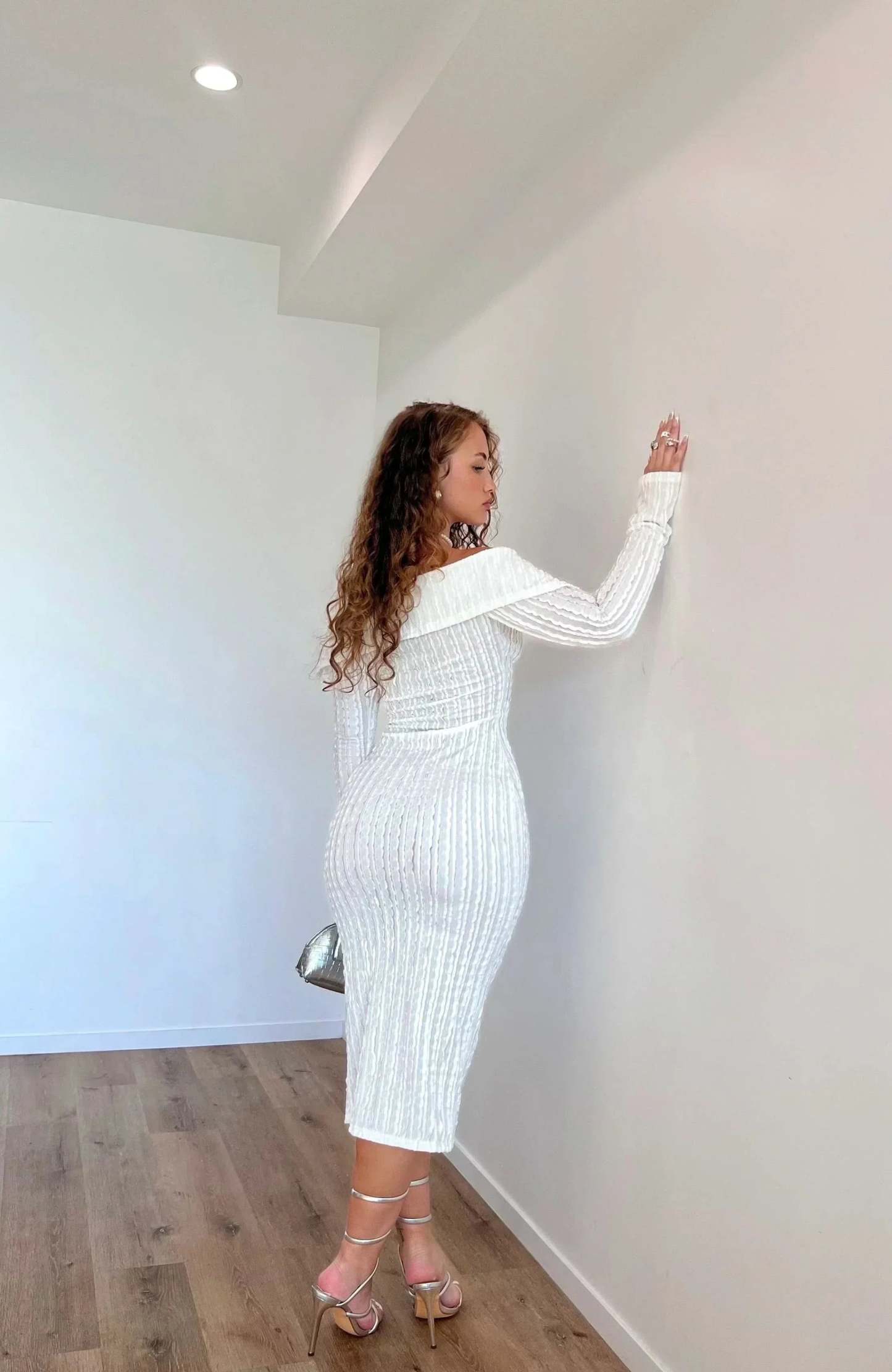 Women's Cocktail Off Shoulder Long Sleeve Midi Dress - product image 1