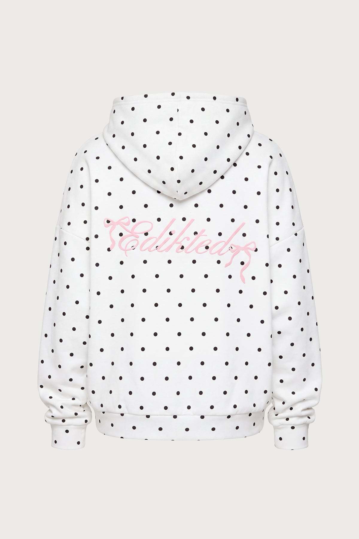 Chelsie Polka Dot Hoodie - WHITE