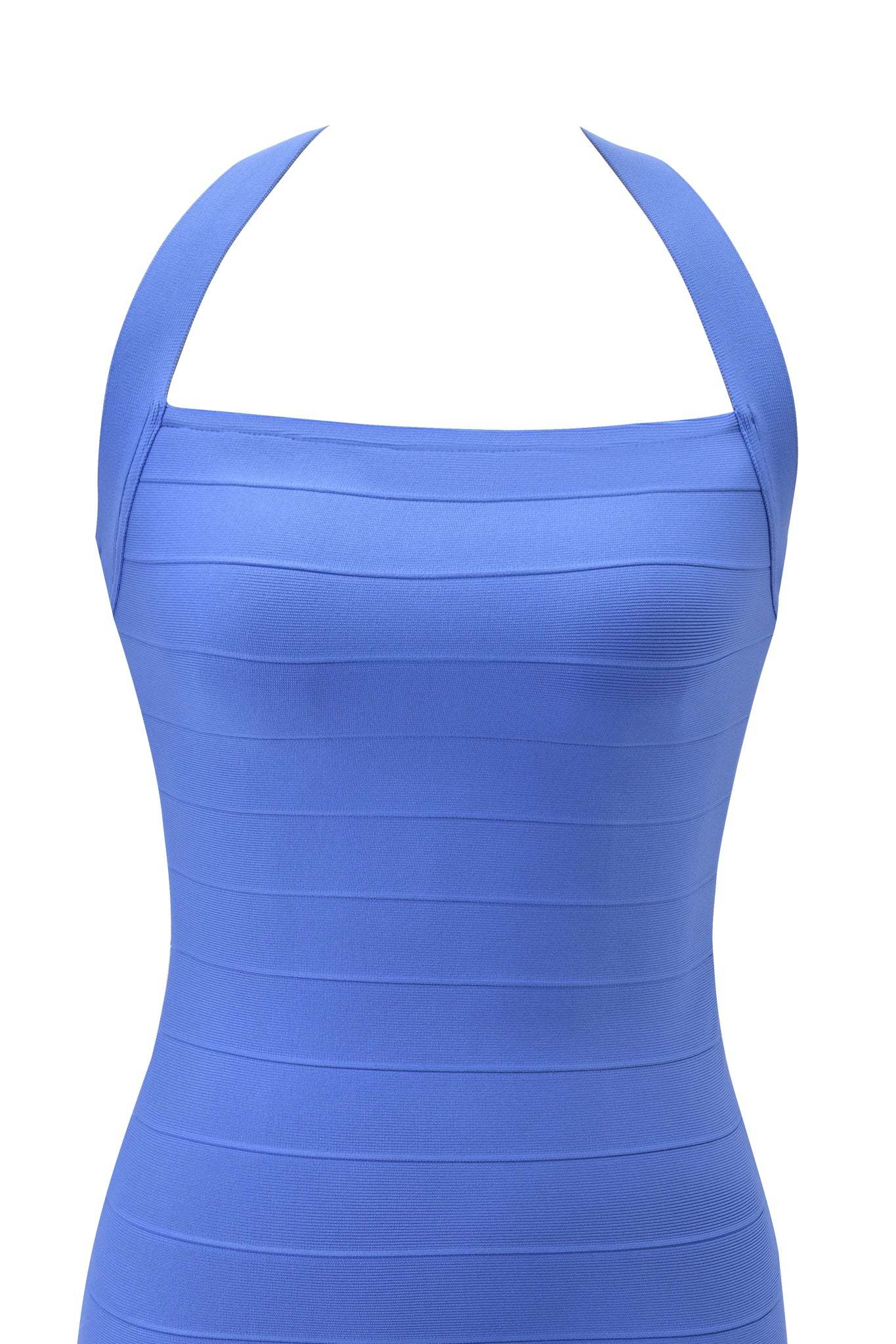 Adalyn Halter Bandage Mini Dress - Blue