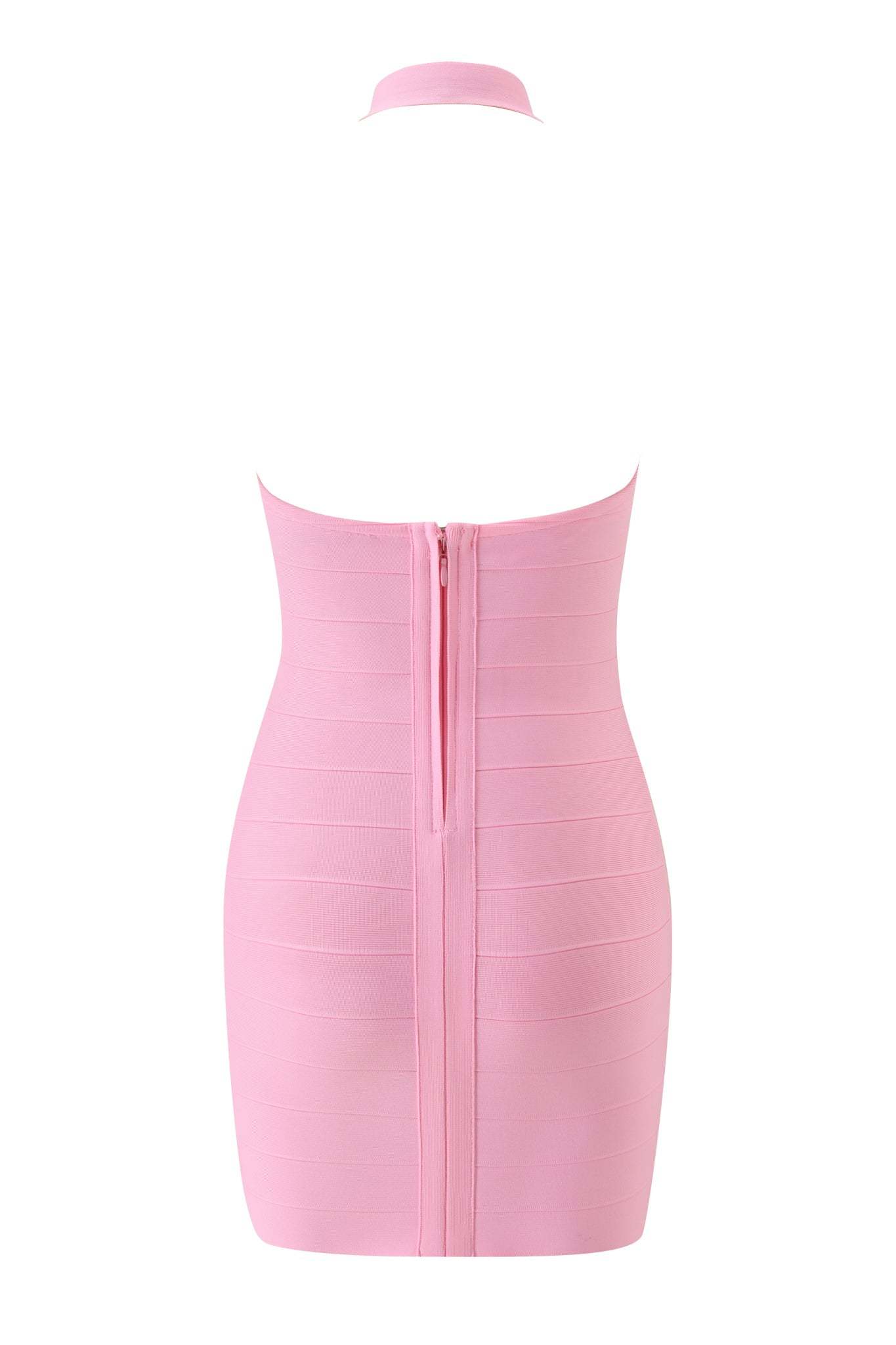 Adalyn Halter Bandage Mini Dress - Pink