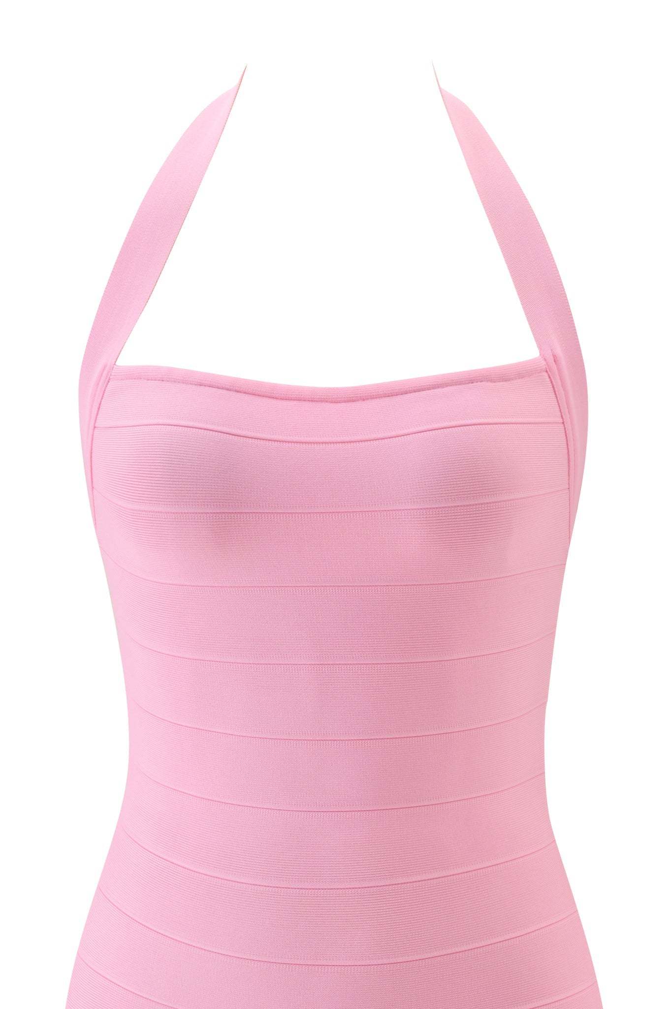 Adalyn Halter Bandage Mini Dress - Pink