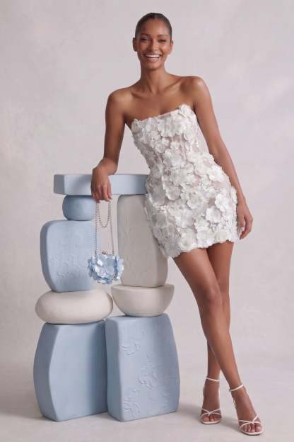 Albany Lace Mini Dress - Ivory
