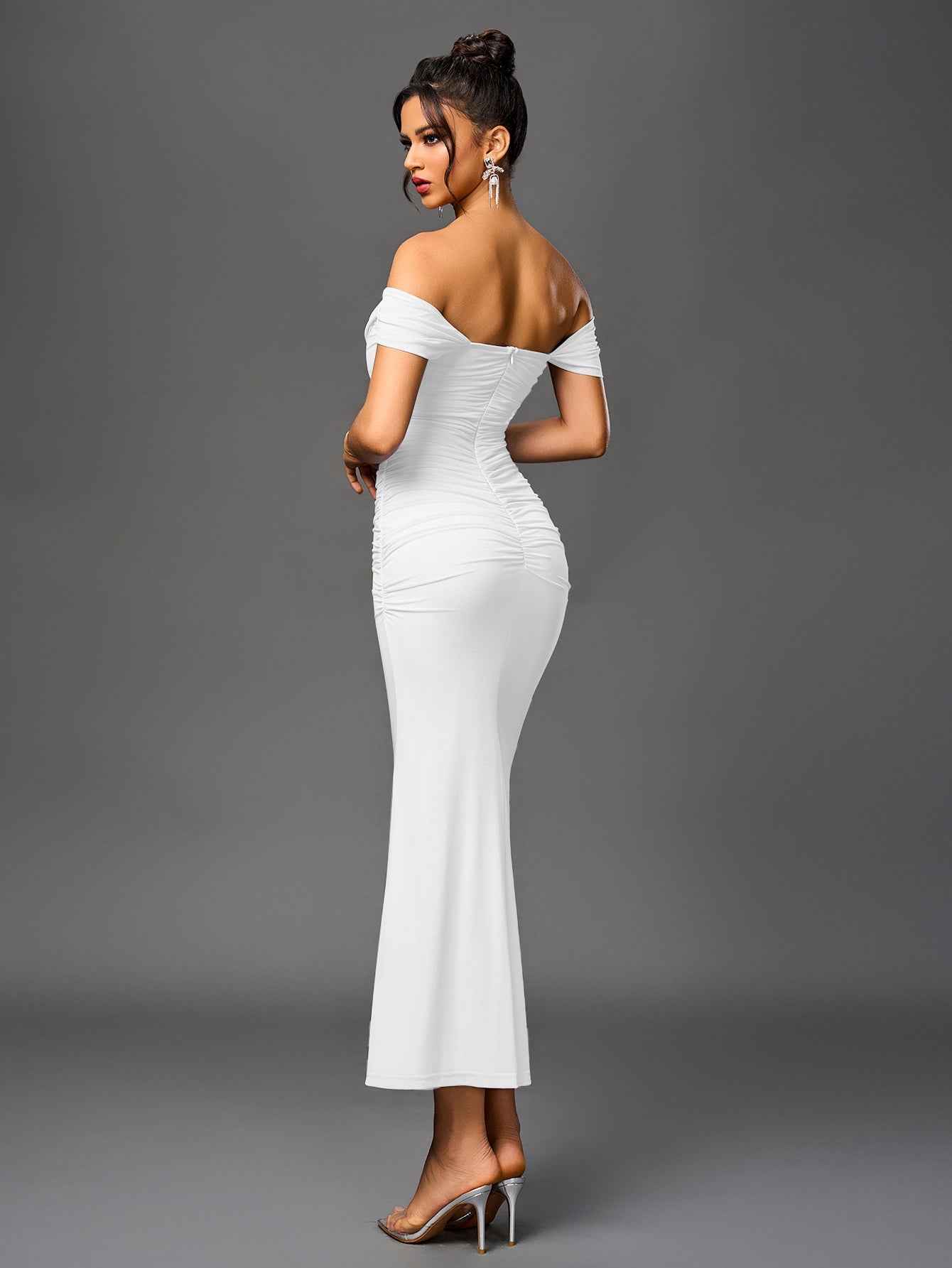 Alida Off Shoulder Maxi Dress - White