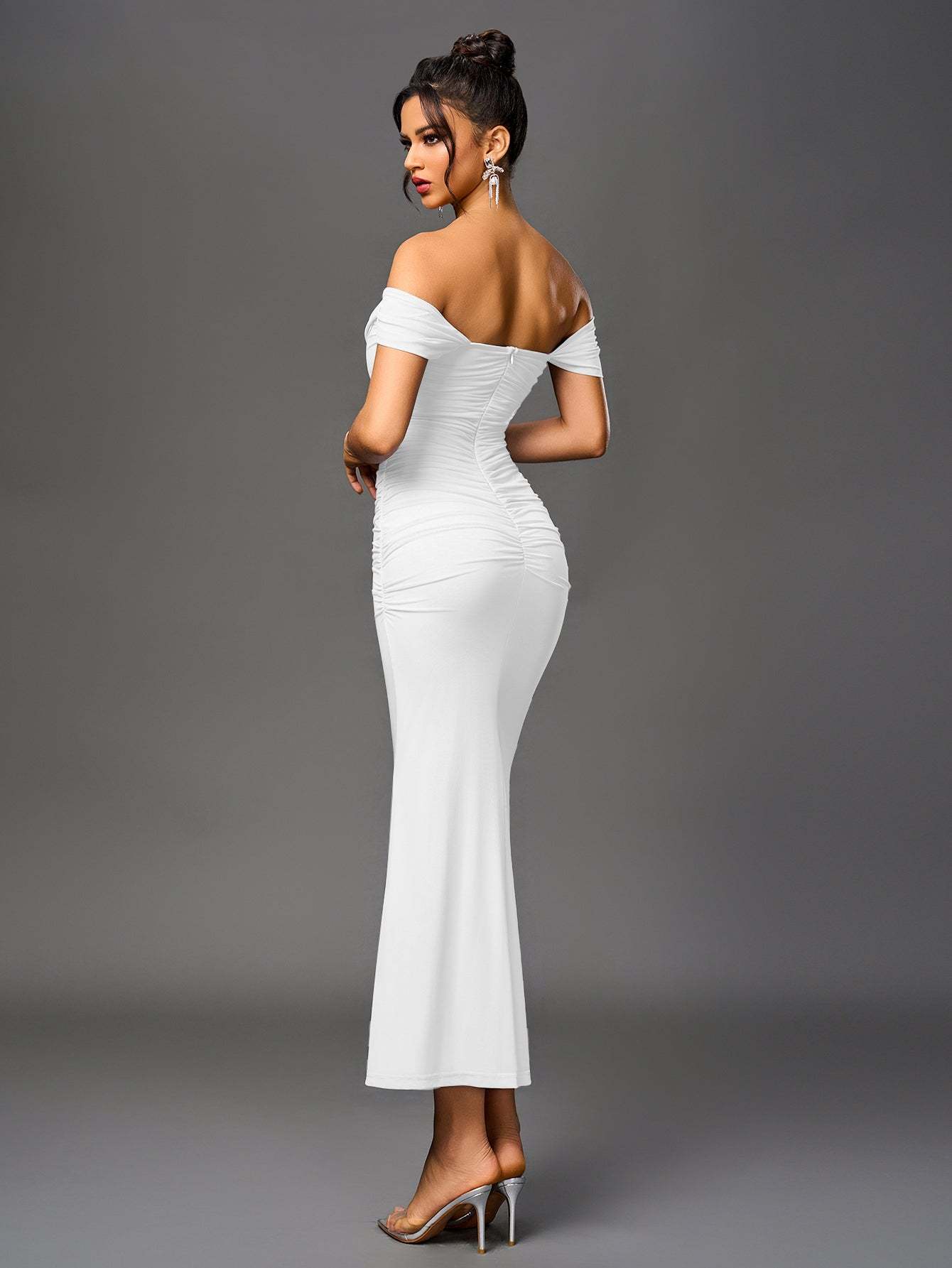 Alida Off Shoulder Maxi Dress - White