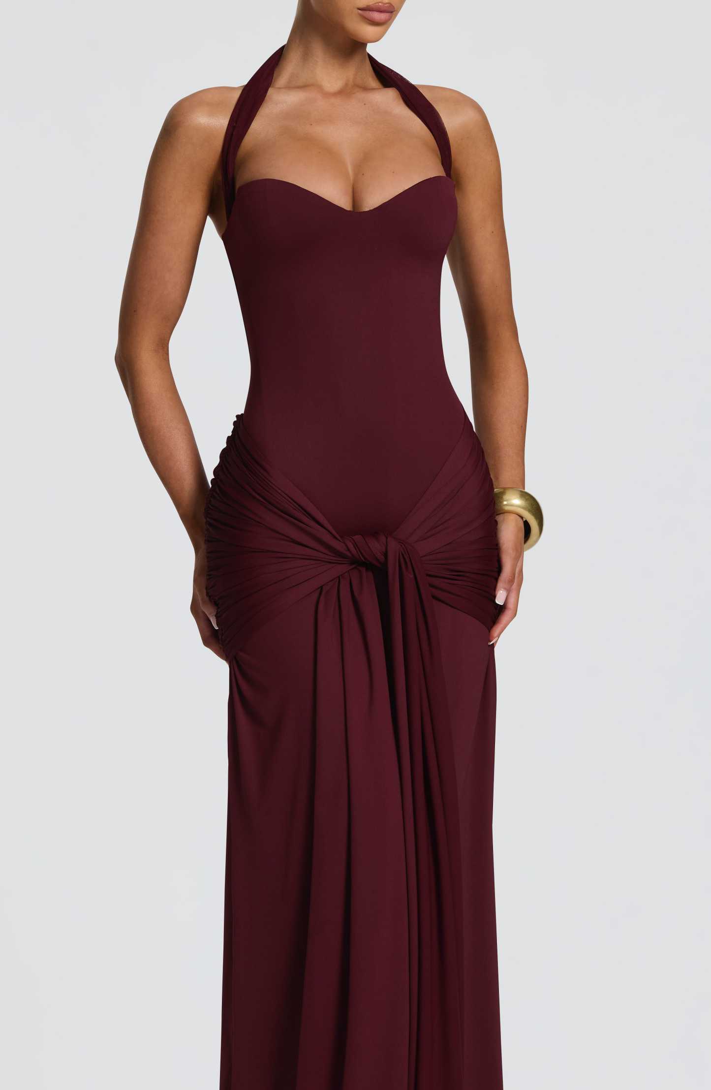 Amara Lace Up Maxi Dress