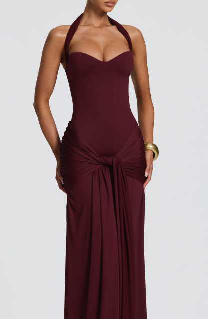 Amara Lace Up Maxi Dress
