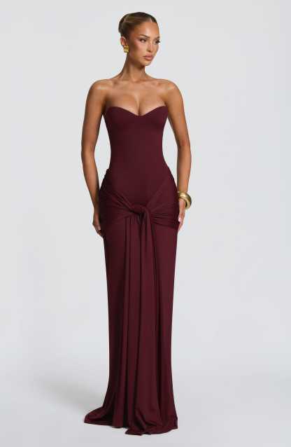 Amara Lace Up Maxi Dress