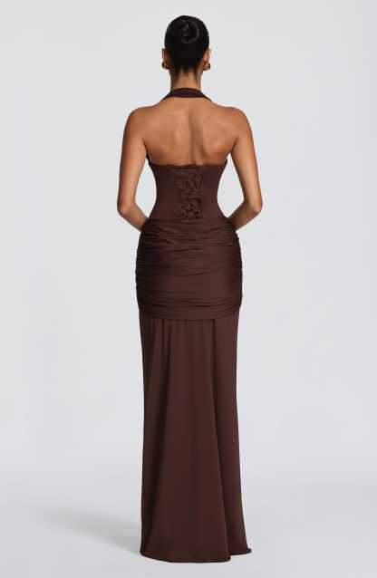 Amara Lace Up Maxi Dress