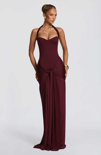 Amara Lace Up Maxi Dress