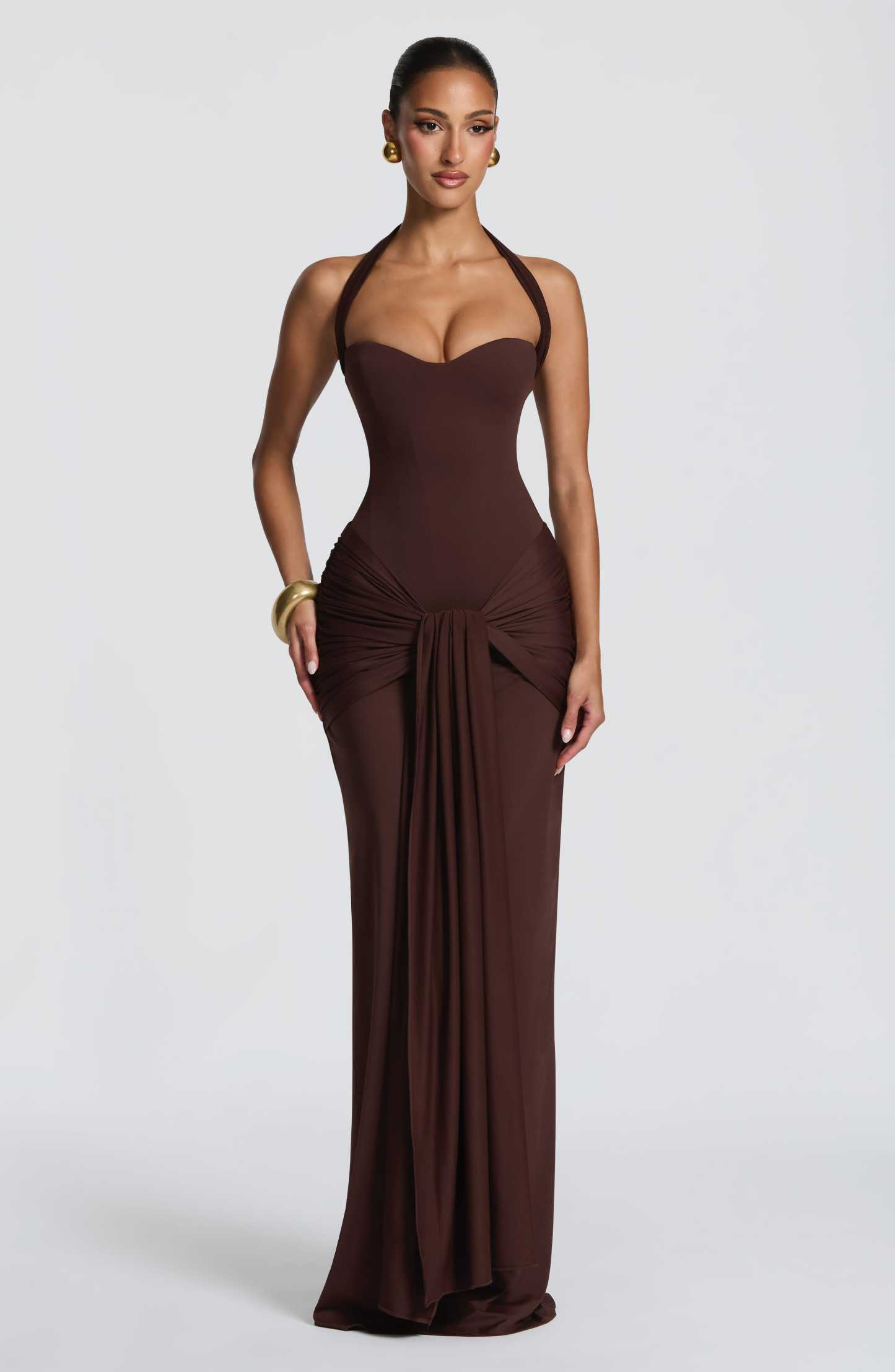 Amara Lace Up Maxi Dress