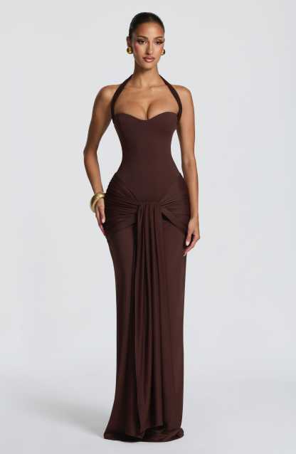 Amara Lace Up Maxi Dress