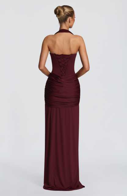 Amara Lace Up Maxi Dress