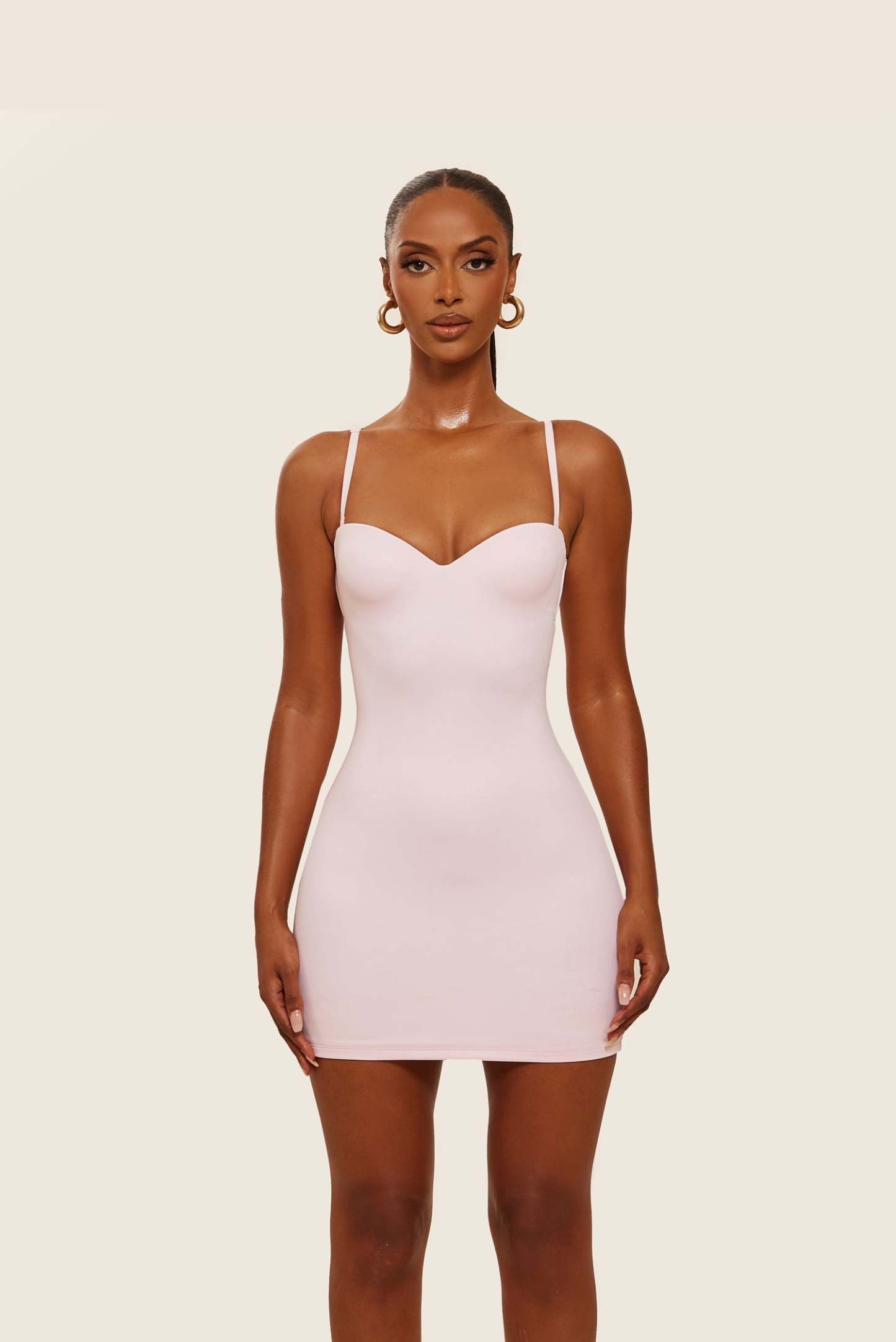 Calliope Sculpted Mini Dress - Pink