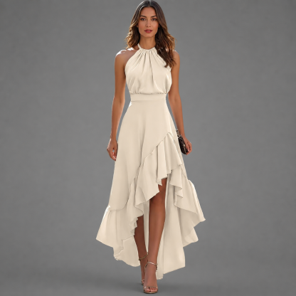 Carissa Ruffle Midi Dress - White