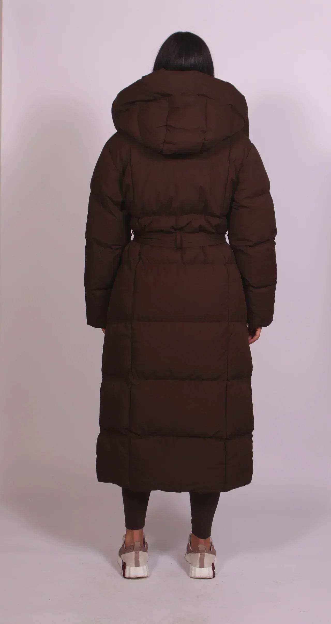 Carmen Long Belted Puffer Coat
