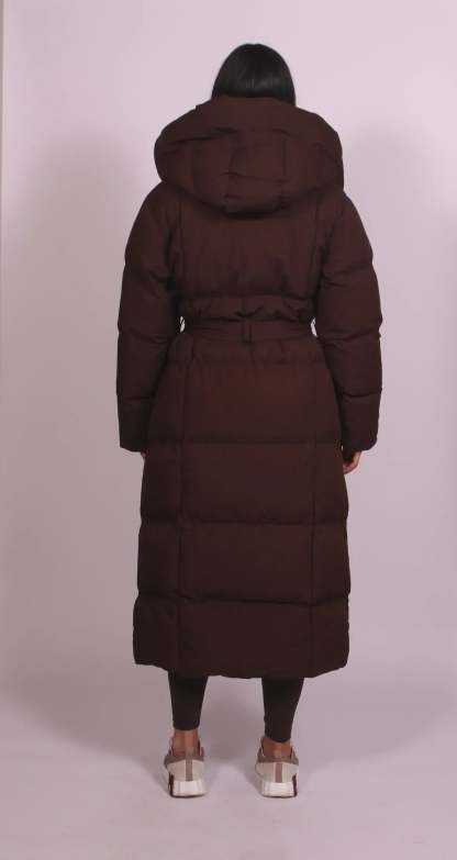 Carmen Long Belted Puffer Coat