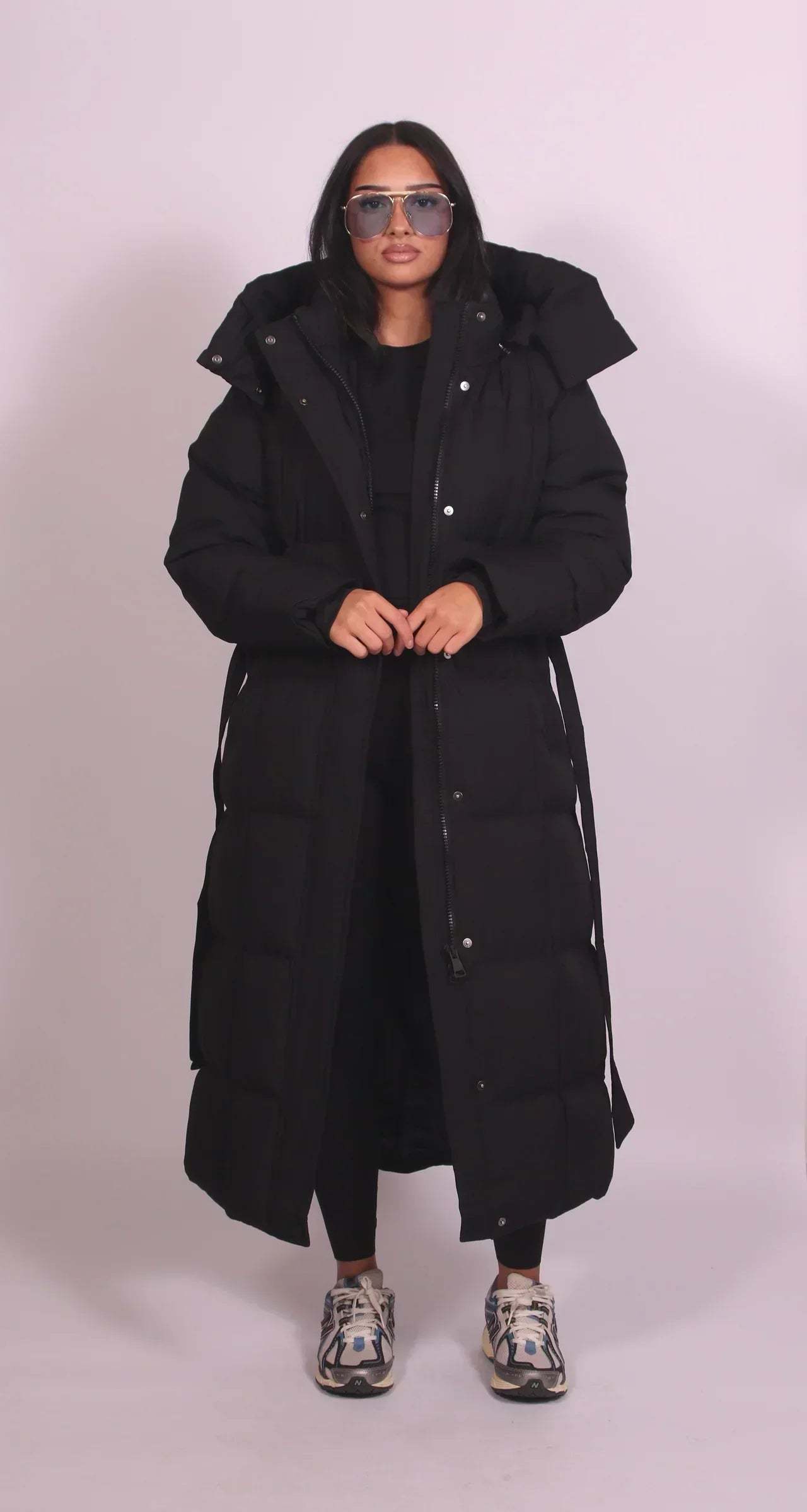 Carmen Long Belted Puffer Coat