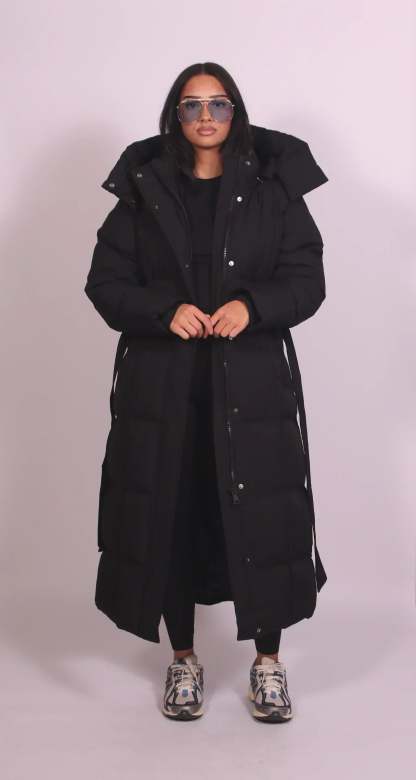 Carmen Long Belted Puffer Coat