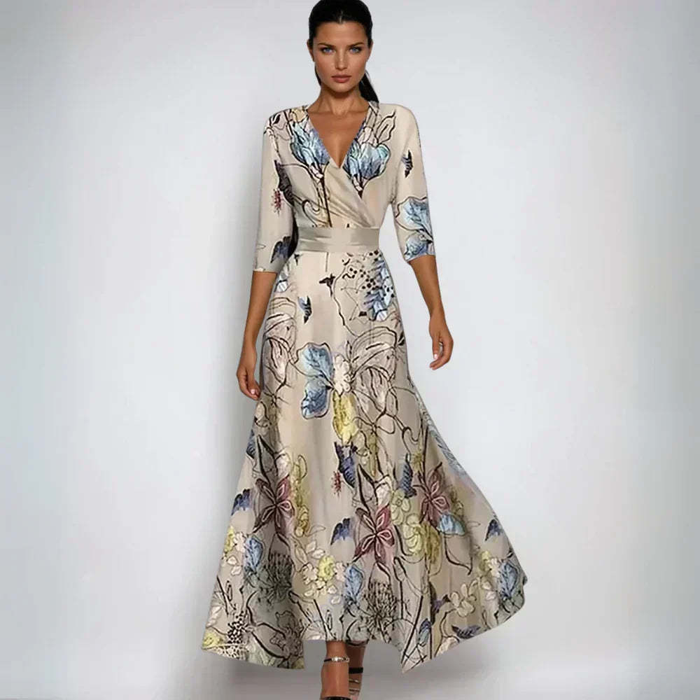 Celestine v Neck Maxi Dress