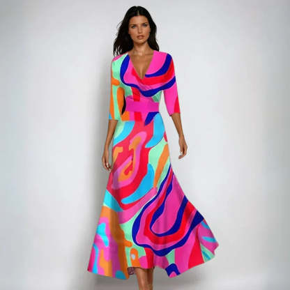 Celestine v Neck Maxi Dress