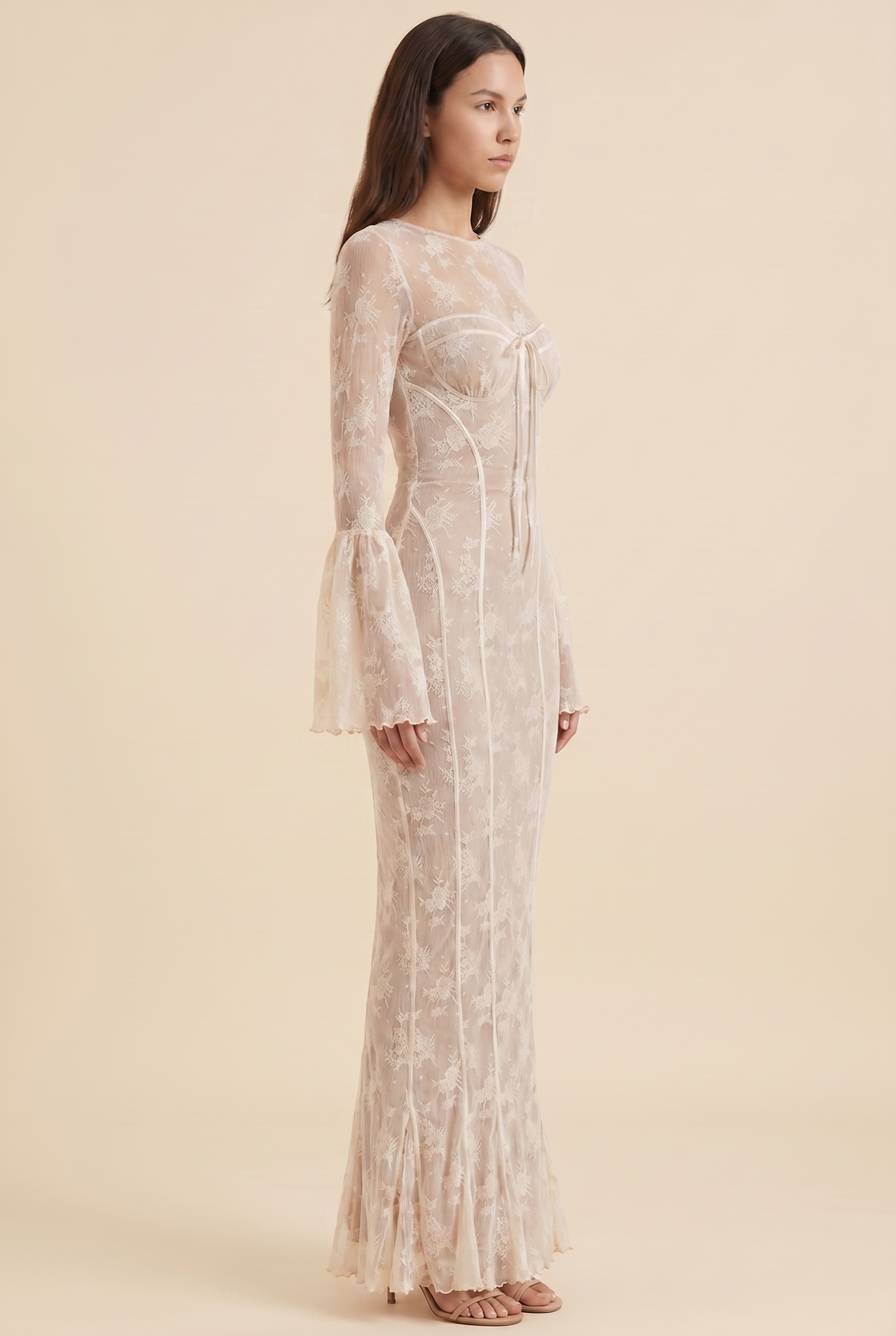 Chantal Lace Maxi Dress - Ivory