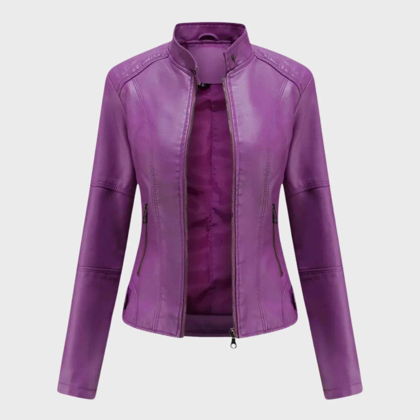 Charis Zip Front Jacket - Purple